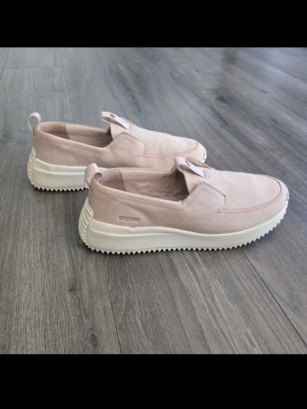 Sperry Boat Runner Chunky Platform Slip-On Sneaker Blush Pink W Size 12M Leather